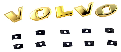 Volvo Letterset VOLVO goudkleur origineel incl clips Amazon origineel Volvo Volvo onderdeel nr 276377