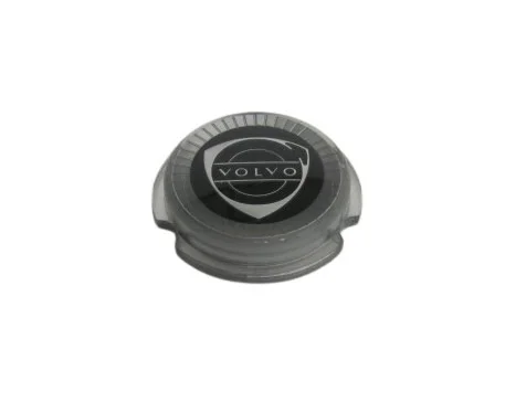 Volvo Claxon dop met chrome ring compleet op stuurwiel P1800 -chassinr 25499 Volvo onderdeel nr 664477comp
