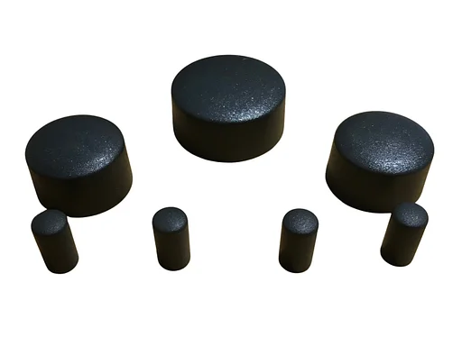 Volvo Knop radio volume set 7 stuks donkergrijs HU803 HU850 HU601 Volvo S60 (-2009)  S80 (-2006)  V70 P26  XC70 (2001-2007) Volvo onderdeel nr 30679442-Z