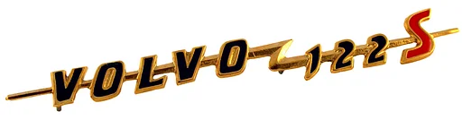 Volvo Embleem inchVolvo 122Sinch voorscherm Amazon schrijfletters repro Volvo onderdeel nr 661055
