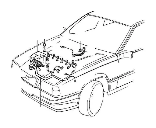 Volvo kabelboom motor c70 s70 v70 v70xc handgeschakeld met turbo  2.3 2.4 2.5 Volvo onderdeel nr 8653119