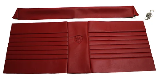 Volvo Bekleding P1800 -1970 achterbank rug+zitting SET incl 691071  rood  Volvo onderdeel nr 691039