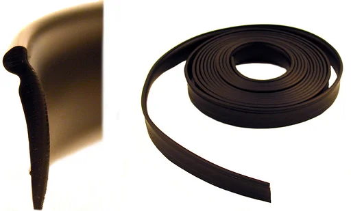 Volvo Rubber sierlijst voorruit 140+164+240+260 -1989 (gemonteerd aan de sierlijst) ORIG Volvo Volvo onderdeel nr 1254562