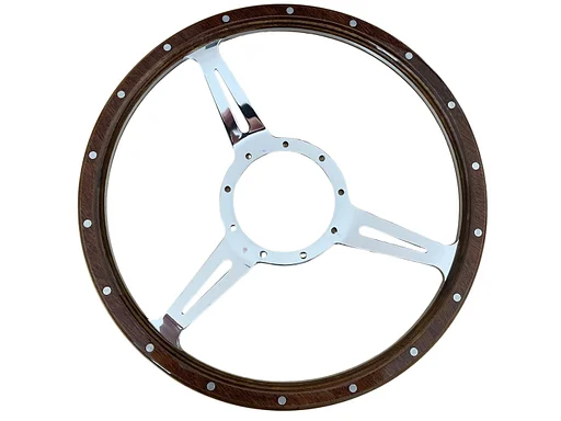 Volvo Stuurwiel hout met klinknagels (riveted) 13inch (33CM) Volvo onderdeel nr L132tr
