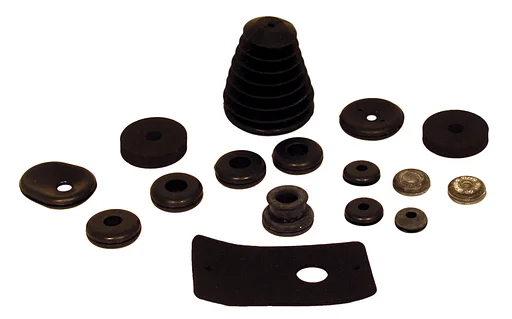 Volvo Rubber doorvoer schutbord PV544 1957-1961 B16 complete set Volvo onderdeel nr 395103