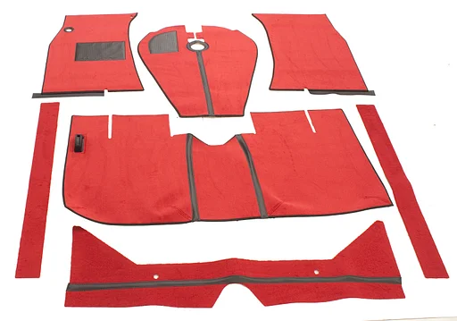 Volvo Mattenset Amazon pasvorm 7 delig rood incl isolatiematten LHD Volvo onderdeel nr 277227