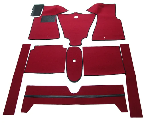 Volvo Mattenset 140 rood gehele bodem -1971 lange pook  142 ch -249929 144 ch -263069 145 ch -103379 Volvo onderdeel nr 693921