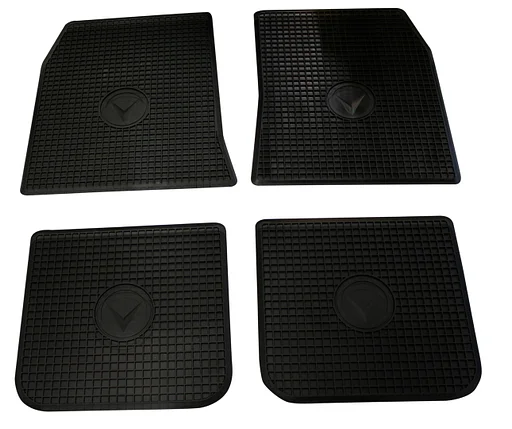 Volvo Mattenset rubber zwart Amazon set a 4 stuks met Volvo logo Volvo onderdeel nr 277216