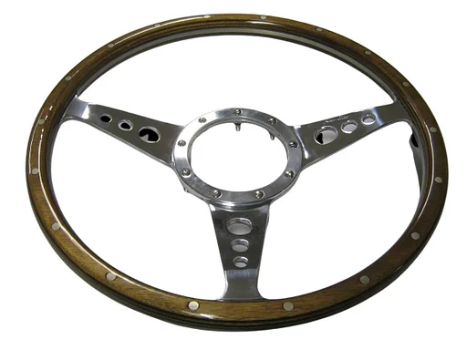 Volvo Stuurwiel hout PV544 Amazon P1800 140 (zonder adapter) model Moto Lita 35cm 14inch diam Volvo onderdeel nr MK4DP