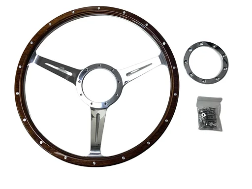 Volvo Stuurwiel hout type Moto Lita 15inch38 cm  PV544+Duett+Amazon+140+164+1800  Volvo onderdeel nr 121111