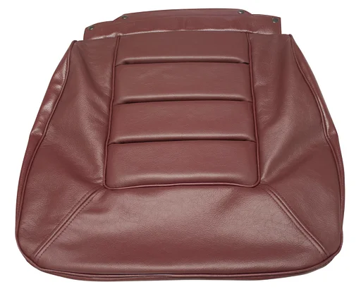 Volvo Bekleding 164 rood maroon leer voorstoel cover zitting+rug 915-688 SET incl 693586 Volvo onderdeel nr 693585