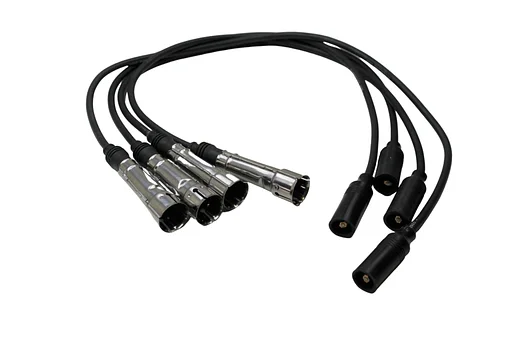 Volvo Bougiekabelset 240+740 B19+B21+B23+B200+B230 -1987 met metalen kap  Volvo onderdeel nr 272193