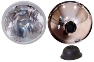 Volvo Koplamp  PV544+Duett+P1800+Amazon+140  halogeen plat voorH4 lamp   1212963  Volvo onderdeel nr 96000305