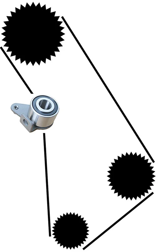 Volvo Distributieriem set riem + spanrol B19 B21 B23 B200 B230 360 240 740 940  set bevat 271713 463633  Volvo onderdeel nr 21430003