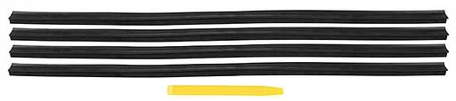 Volvo Rubber portier ruit schraaprubber 240+260 set a 4 stuks 1255967 1255968 3540121 3540123 1021466 1021467 Volvo onderdeel nr 83433450