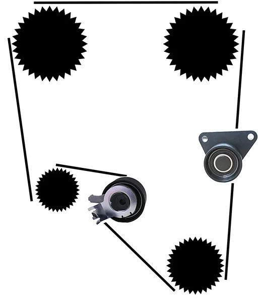 Volvo Distributieriem set Volvo S40 S60 S70 V40 C70 V70 S80 Xc90 Xc70 oem 30758261 motortype B5204 B5234 B5244 B5254 Volvo onderdeel nr 30758261_B