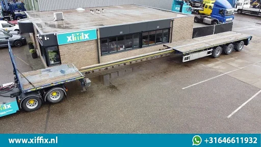 Goldhofer 3-ass. Vlakke uitschuifbare oplegger // 3x gestuurd