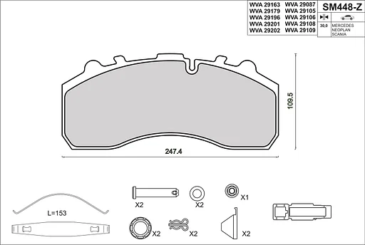 MERCEDES-BENZ O 530 CITARO 2000.01 / / - now | Brake Pads