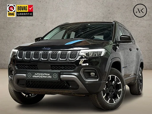 Jeep Compass 4xe 240 Plug-in Hybrid Electric Trailhawk 240Pk automatic (PANORAMADAK, VIRTUAL COCKPIT, APPLE CARPLAY, GROOT NAVI, camera LEDER, SPORTSTOELEN, KEYLESS, ADAPTIVE cruise control GETINT GLAS, NIEUWSTAAT)