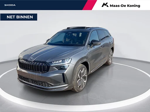 Skoda Kodiaq 1.5TSI/204PK DSG PHEV Sportline · auto da rimorchio · Tetto Pano · macchina fotografica + sensori di parcheggio · Fabrieksgarantie t/m Februari 2030 of 60.000KM