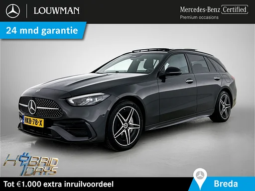 Mercedes-Benz C 300 Estate e Star Edition AMG Line Plus AMG Line | Night Pakket | Dach na dachu | Alarm | Sfeerverlichting | Easy Pack Achterklep. Inclusief 24 maanden MB Certified garantie voor Europa.