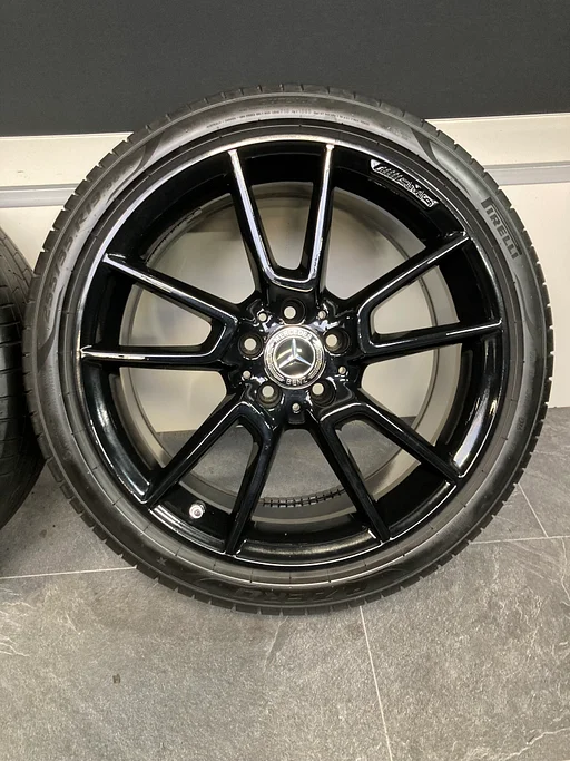 19” originele Mercedes C W205 AMG velgen + banden breedset  5x112 A2054012200 / A2054012300