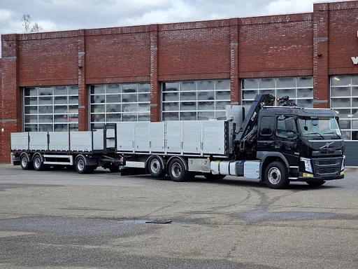 Volvo FM 370 6x2*4 - HIAB X-Hiduo 188 E-5 Crane with remote - Nor Slep trailer