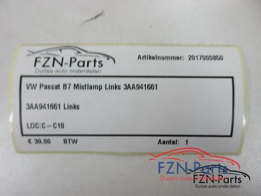VW Passat B7 Mistlamp Links