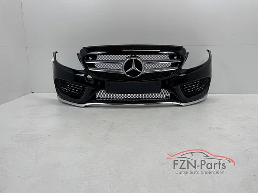 Mercedes-Benz W205 C-Klasse AMG-Styling Voorbumper 9040 Zwart 6PDC
