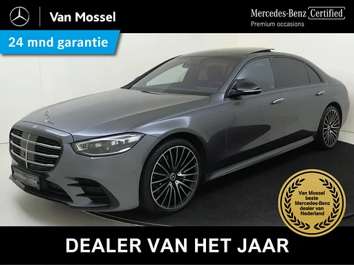 Mercedes-Benz S 580 /Panoramadak /HUD /Burmester 3D /Rijassistentiepakket /Achterasbesturing /20 Inch e Lang AMG Line