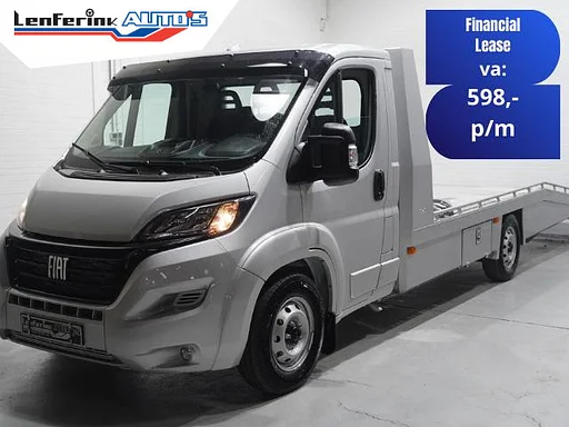 Fiat Ducato 2.2 Mjet 140 pk Autotransporter Tijhof BPM vrij Airco, Trekhaak 3.000 kg, Cruise control, 3-Zits