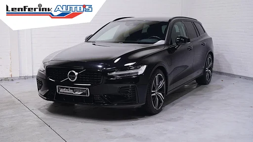 Volvo V60 2.0 T6 Recharge AWD R-Design Black-line private-glas navigatie electr achterklep afneembare auto da rimorchio LED-verlichting DAB ECC Distronic 360 macchina fotografica lane-assist PDC achter 19-inch LMV