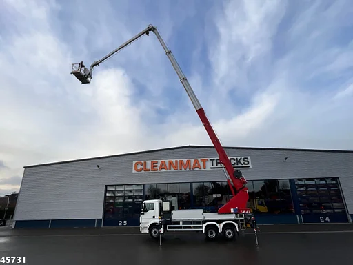MAN TGM 26.320 Euro 6 Bocker hoogwerker met Jib 46 meter Just 33.833 km!