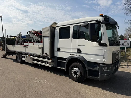 MAN TGM 15.250 DOKA MACHINE CARRIER (6m30) + RAMPS - *141.000km* - 6 SEATER - EURO 6 d - NL TRUCK - VERY NICE CONDITION