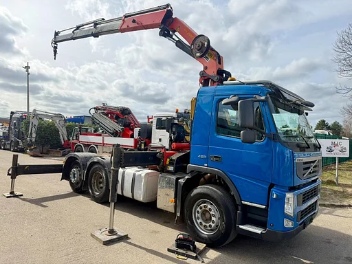 Volvo FM 450 6x2 ZSM + KRAN PALFINGER PK26002 (3x) + ROTATOR - 501.000km - I SHIFT - LIFT AXLE - EURO 5 - BE TRUCK
