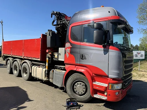 Scania G490 8x4 TRIDEM PRITSCHE + KRAN FASSI F275A.2.25 (5x) - ROTATOR - RADIO - RETARDER - *386.000km* - EURO 6 - LIFT/STEERING ACSHE - FRIGO