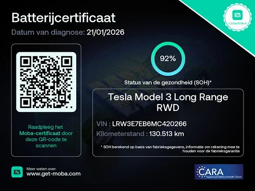 Tesla Model 3 Long-Range AWD 351pk 75 kWh 92% SoH FACELIFT [ WARMTEPOMP+AUTOPILOT+19 INCH+PREMIUM AUDIO ]
