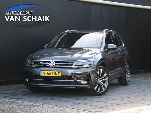 Volkswagen Tiguan 2.0 TDI 4Motion Highline Business R | GRIJS plaque d'immatriculation | MEMORY | LEDER | Toit Pano | attache remorque | DYNAUDIO | 360° appareil photo | STOELVERW. |