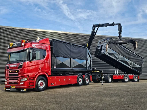 Scania R530 6x2 PALFINGER HAAK + EPSILON KRAAN + FLOOR AANHANGER