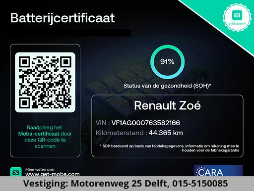 Renault ZOE R90 LIFE KOOP-ACCU-SOH 91% BI-TONE GARANTIE 2029* navigatie . APPLE CARPLAY & ANDRIOD AUTO . 1 EIGENAAR .