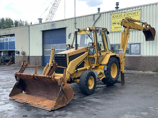 Caterpillar 438 Serie Backhoe 4x4 Hammer Line Good Condition