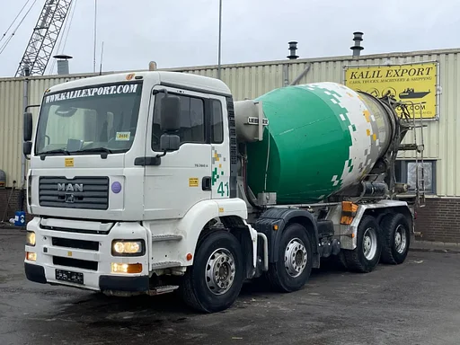 MAN TGA 35.363 Concrete Mixer Liebherr 9 M3 8x4 Full Steel Manual Gearbox Mech Pump Good Condition