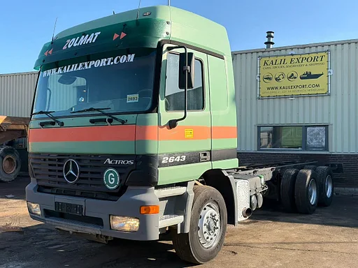 Mercedes-Benz Actros 2643 Chassis 6x4 Full Steel V6 EPS Gearbox with Clutch Big Axle Airco Good Condition