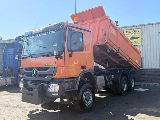 Mercedes-Benz Actros 3346 MP3 Kipper 6x6 Full Steel Suspension EPS Gearbox 3 Pedals Euro5 Boardmatic Big Axle Good Condition
