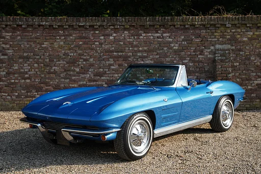 Corvette C2 Sting Ray Convertible Restored condition, In the shade of Daytona Blue with a black interior, Equipped with the four speed manual gearbox and power brakes, Restored and maintained with an eye for factory originality, Drove around Norway for more than a decade, Offered with all invoices from 2012 onwards
