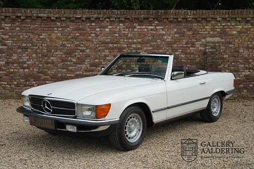 Mercedes-Benz SL 280 R107 Nice and original condition, Executed from factory in Classic White over a Walnut Brown leather interior,A european-delivered Mercedes Benz, Long time resident in Germany, Cherished and immaculately cared for while maintaining originality,In the 1980s Mercedes-Benz produced exceptionally well-built models,