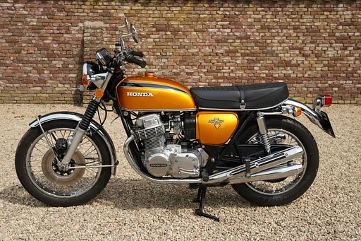 Honda CB750 K2 Four Restored by a previous owner, Candy Gold color scheme, Various improvements have been made by last owner, Highly sought after by collectors,