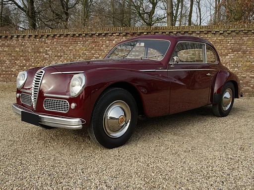 Alfa Romeo 6C 2500 Sport Berlina GT Painstakingly maintained by an Swiss connoisseur, One of the very last 6C 2500 from 'the production line', Original SS motore with three single-choke Weber carburettors , Matching numbers example in de color 'Rosso Scuro', Supplied with the Alfa Romeo Certificato d'Origine