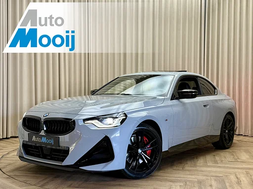 BMW M240i 2-serie Coupé xDrive *Brooklyn Grey* Schuif-/Kanteldak HUD / Harman/Kardon / Stuurverwarming / Keyless / Carplay / camera / Leder / Cruise / 19'' LMV