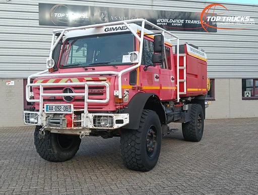 Unimog U 5000 Mercedes Benz -4x4 - (type 437.4) 4000 ltr -Lier, Winch -Feuerwehr Doppelkabine,Uberrollkafig - Cimaex